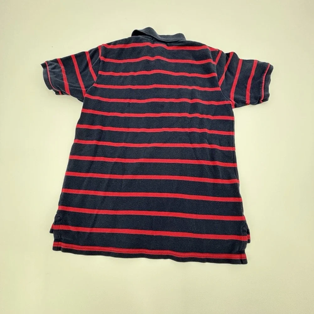 Polo Ralph Lauren boys size 7 Striped Short Sleeve Polo Shirt Navy Red Preppy